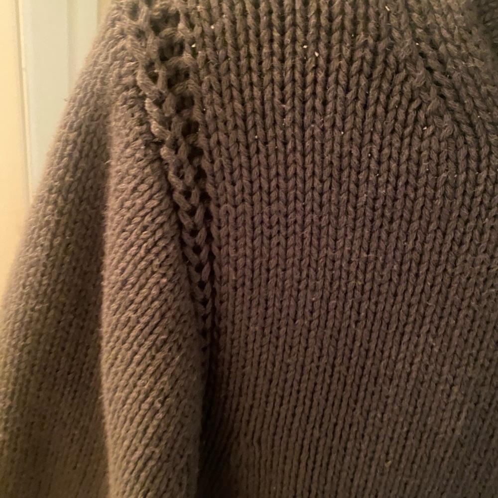 Cozy JCrew Navy green roll neck Sweater M - Picture 3 of 4